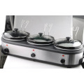 Nuevo Diseño Triple Slow Cooker-Three 1.6qt Capacidad Forma Redonda